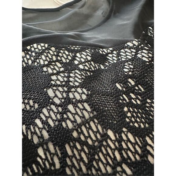 Enfocus Studio Women's‎ Sweetheart Sheer Mesh Yoke Lace Dress Black Size 8 - Picture 3 of 6